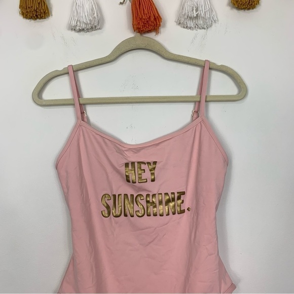 Kate Spade Hey Sunshine Light Pink One Piece Swimsuit Size Medium - Picture 3 of 11